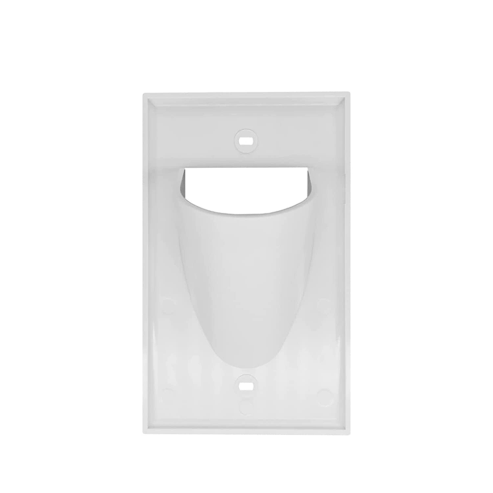 BVMONSLPW-1 Single gang snap on screwless outer scoop wall plate, white