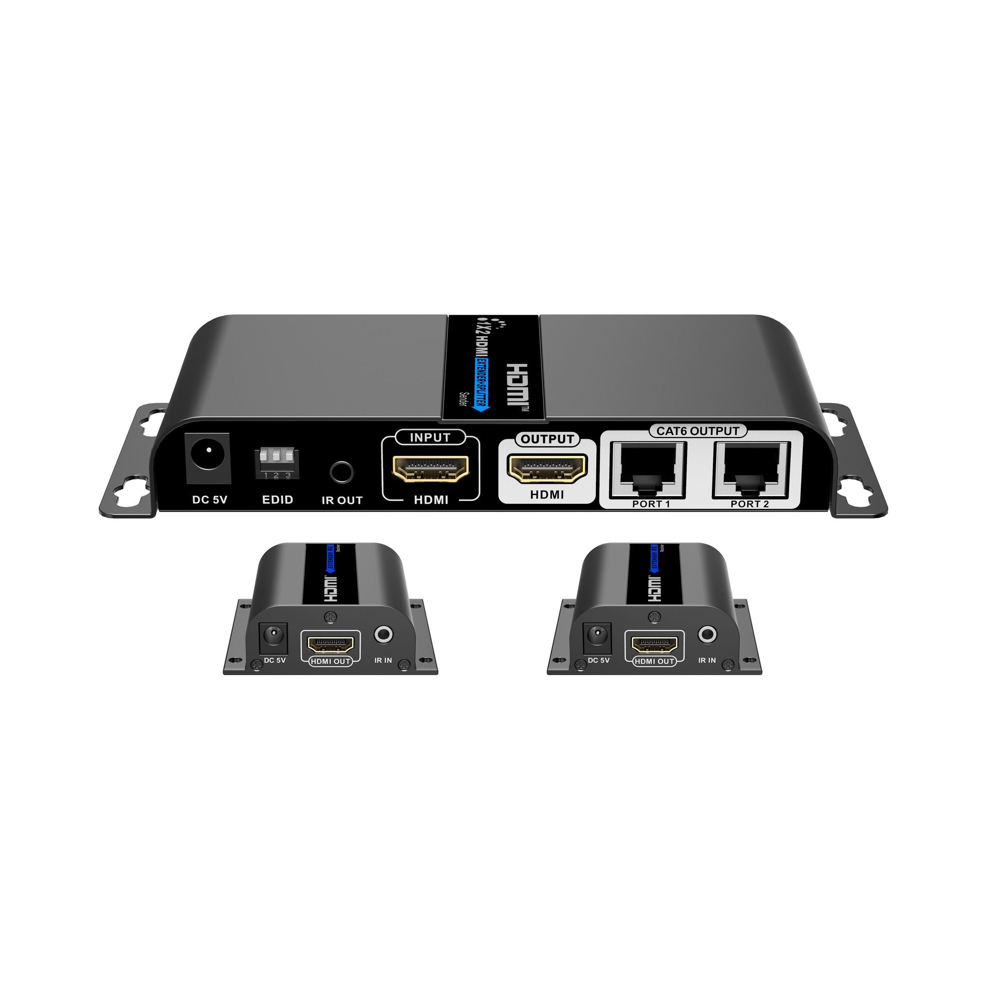 CD-HDMI-712Pro 1080P 2-way HDMI CAT5E/CAT6 extender up to 100ft, HDMI loop out