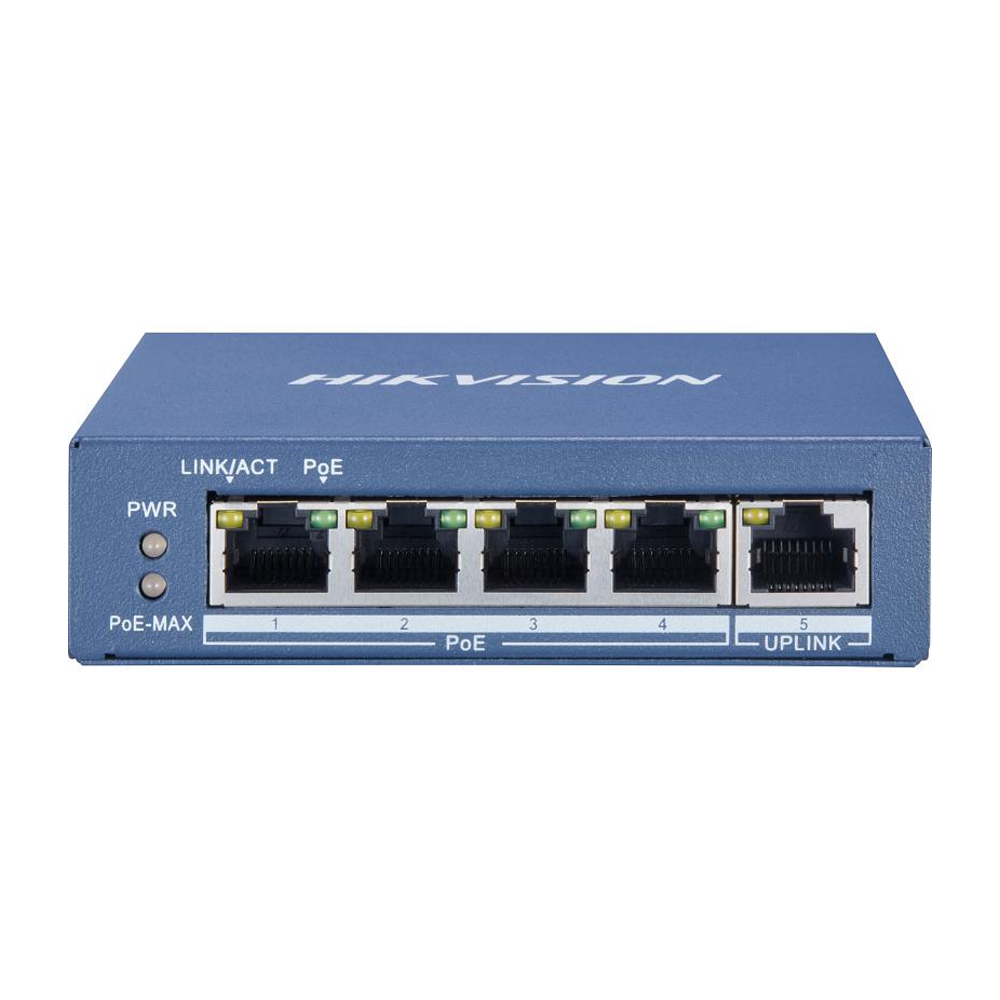 DS-3E0505P-E 4-Port Gb PoE Switch w/ 1-Port Gb Uplink