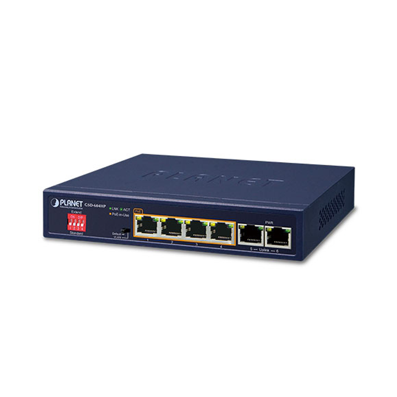 GSD-604HP 4-Port Gb PoE Switch w/ 2-Port Gb Uplink
