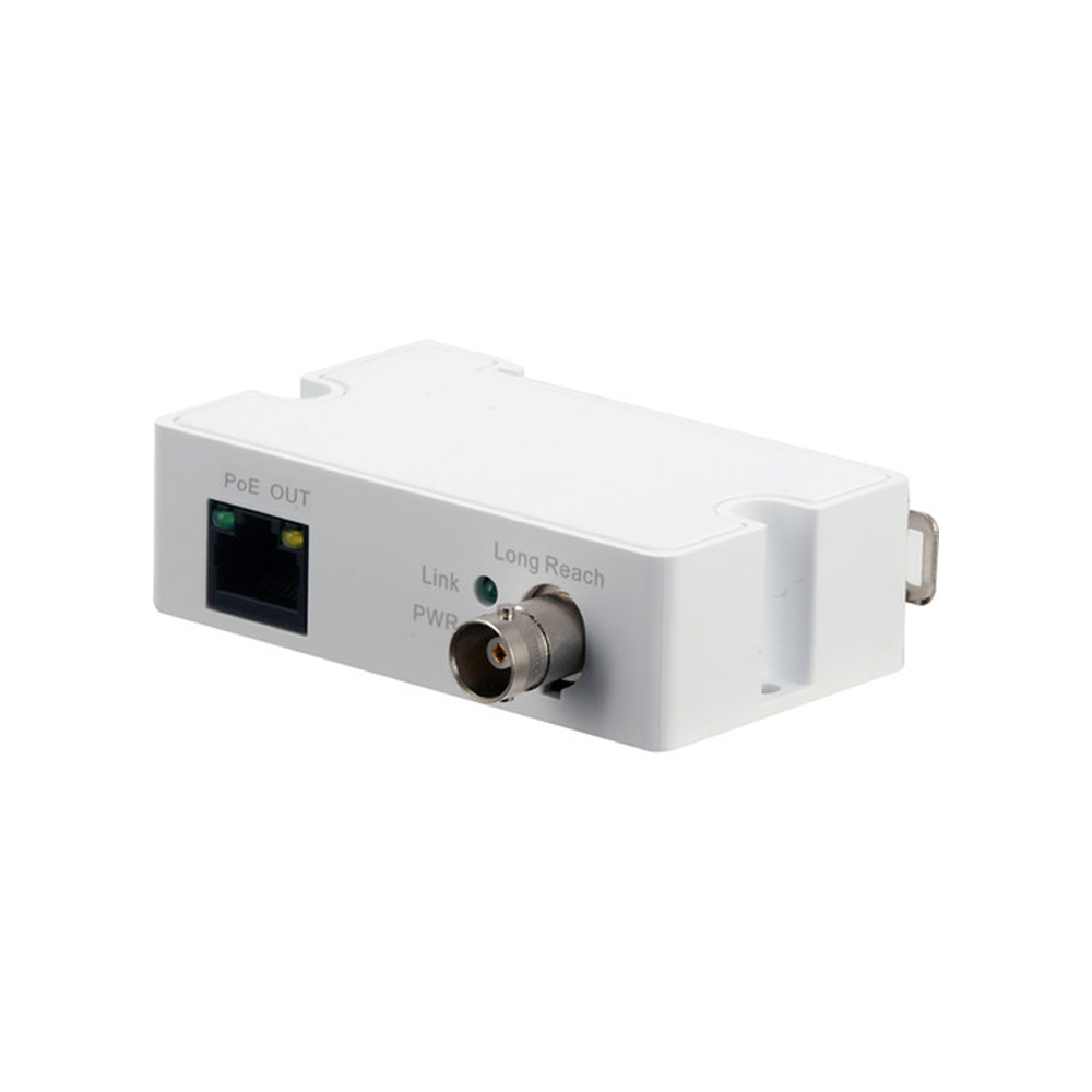 LR1002-1EC Single port long range PoE over coax extender, 1300ft over 100Mbps, 3300ft over 10Mbps, receiver only