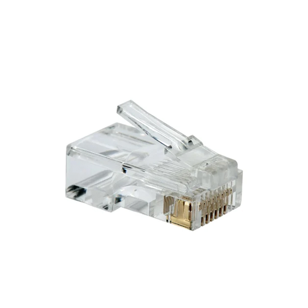 NT-RJ45-105 UTP CAT5E 8P8C v2 round entry brass 3 prongs 1u ID:1.0MM