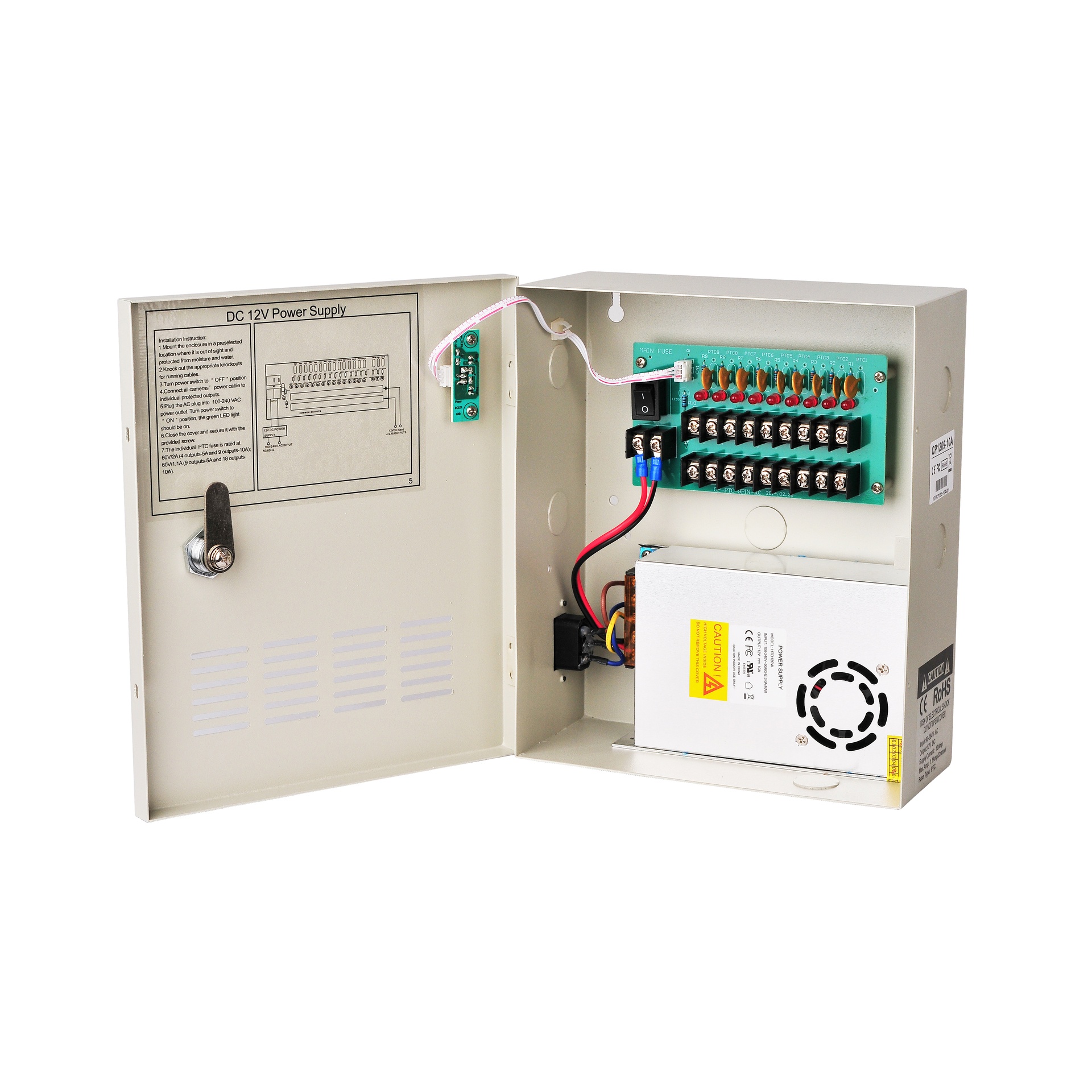 NTPD-D910A 12V DC, 10A 9 Channel Power Box